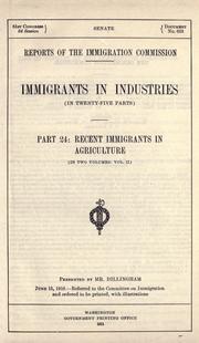 Cover of: Reports of the Immigration Commission. by United States. Immigration Commission (1907-1910)