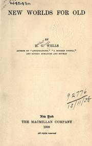 Cover of: New worlds for old by H. G. Wells