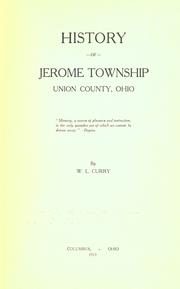Cover of: History of Jerome Township, Union County, Ohio by W. L. Curry