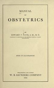Cover of: Manual of obstetrics