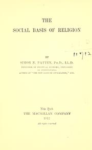 Cover of: The social basis of religion.