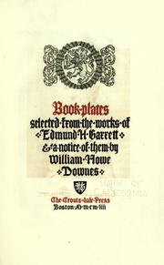 Cover of: Book-plates selected from the works of Edmund H. Garrett & a notice of them