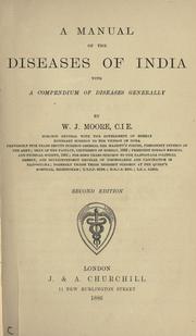 Cover of: A manual of the diseases of India by Moore, W. J. Sir