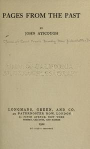 Cover of: Pages from the past by John Ayscough