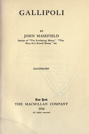 Cover of: Gallipoli by John Masefield