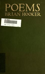 Cover of: Poems by Hooker, Brian