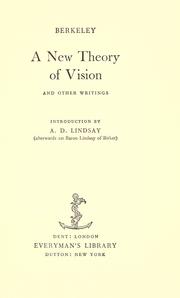 Cover of: A new theory of vision and other select philosophical writings