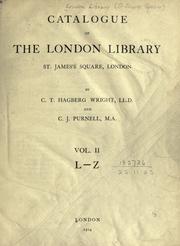 Cover of: Catalogue of the London Library, St. James's Square, London by London Library.