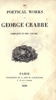 Cover of: The poetical works of George Crabbe, complete in one volume.