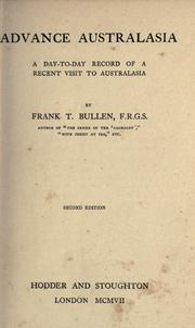 Cover of: Advance Australasia by Frank Thomas Bullen