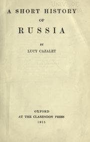 Cover of: A short history of Russia