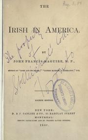 Cover of: The Irish in America. by John Francis Maguire