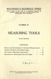 Cover of: Measuring tools ... by 
