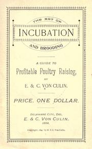Cover of: Art of incubation and brooding.