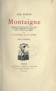 Cover of: Les essais de Montaigne by Michel de Montaigne