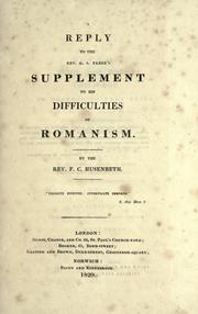 Cover of: reply to the Rev. G.S. Faber's supplement to his Difficulties of Romanism