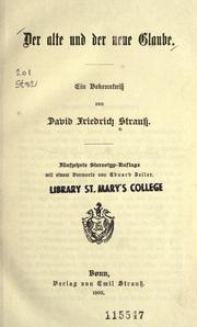 Cover of Der alte und der neue Glaube