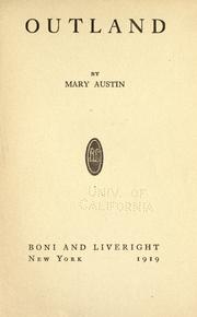 Cover of: Outland by Mary Austin