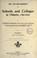 Cover of: The establishment of schools and colleges in Ontario, 1792-1910.