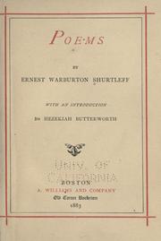 Cover of: Poems by Ernest Warburton Shurtleff