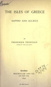 Cover of: The isles of Greece by Frederick Tennyson