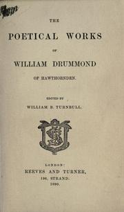 Cover of: Poetical works. by Drummond, William