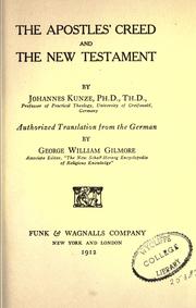 Cover of: The Apostles creed and the New Testament by Kunze, Johannes