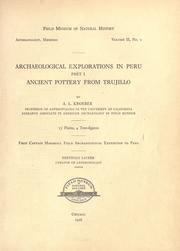 Cover of: Archaeological explorations in Peru. by A. L. Kroeber