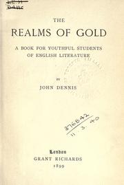 Cover of: The realms of gold: a book for youthful students of English literature.