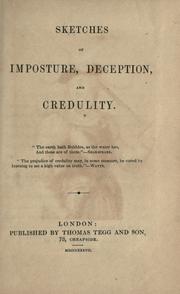 Cover of: Sketches of imposture, deception and credulity. by R. A. Davenport