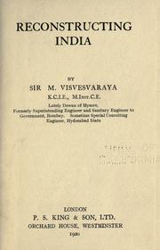 Cover of: Reconstructing India by Mokshagundam Visvesvaraya