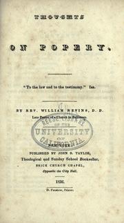 Cover of: Thoughts on popery / by Rev. William Nevins.