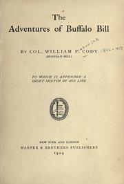 Cover of: The adventures of Buffalo Bill by Buffalo Bill