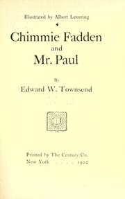 Cover of: Chimmie Fadden and Mr. Paul