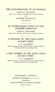 A synopsis of the palm genus Syagrus Mart by Sidney F. Glassman