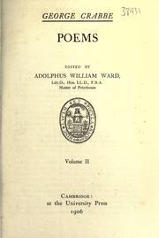 Cover of: Poems by George Crabbe