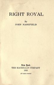 Cover of: Right Royal by John Masefield