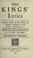 Cover of: The kings' lyrics