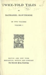 Cover of: Twice-Told Tales by Nathaniel Hawthorne
