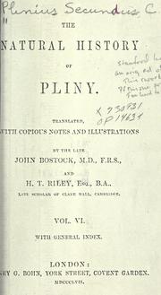 Cover of: The natural history of Pliny.