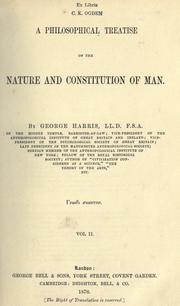 Cover of: philosophical treatise on the nature and constitution of man.