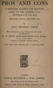 Pros and cons by John Bertram Askew