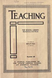 Cover of: The school library, elementary and rural.