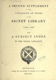 Cover of: Catalogue of the printed books in the Library of Society of Writers to H.M. Signet in Scotland.