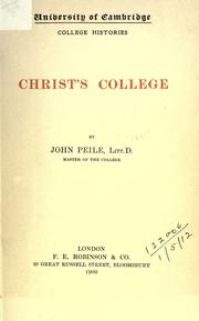 Cover of: Christ's College.