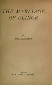 Cover of: The marriage of Elinor