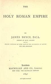 Cover of: The Holy Roman Empire by James Bryce