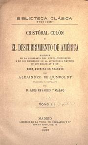 Cover of: Cristóbal Colón y el descubrimiento de América by Alexander von Humboldt