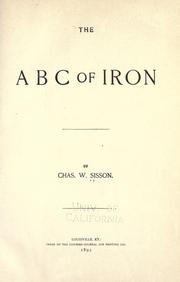 Cover of: ABC of iron