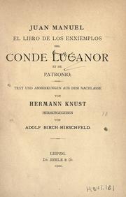 Cover of: El libro de los enxiemplos del conde Lucanor et de Patronio. by Don Juan Manuel